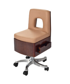 pedicure stool dark wood